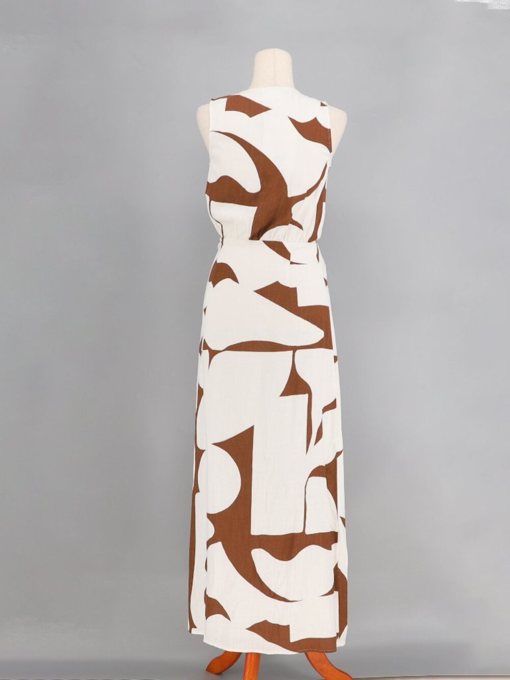 NWT SABO Madeira Split Wrap Maxi Dress in Sunroom Chocolate Size US 2 - Picture 5 of 9